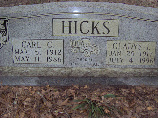 Headstone for Hicks, Gladys I.